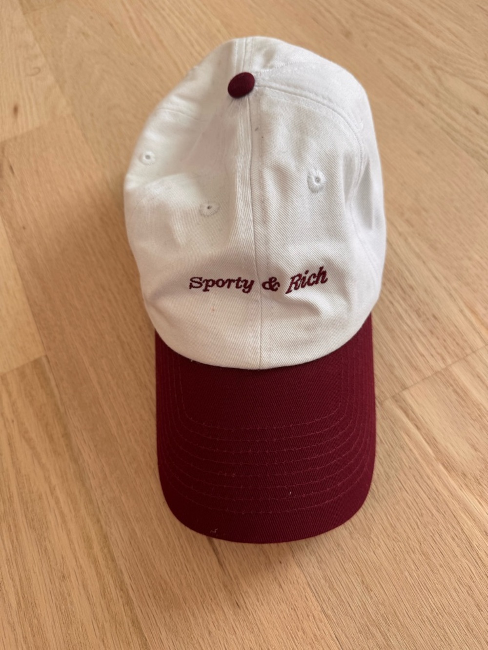 Sporty and rich red hat